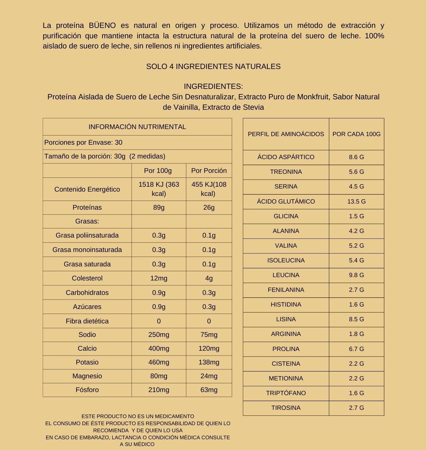 Proteína Aislada de Suero de Leche sabor Vainilla bolsa de 2lbs (907gr)  ENVIO GRATIS